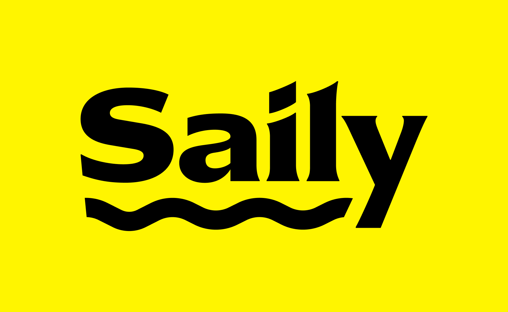 Saily eSIM logo on a dark background.